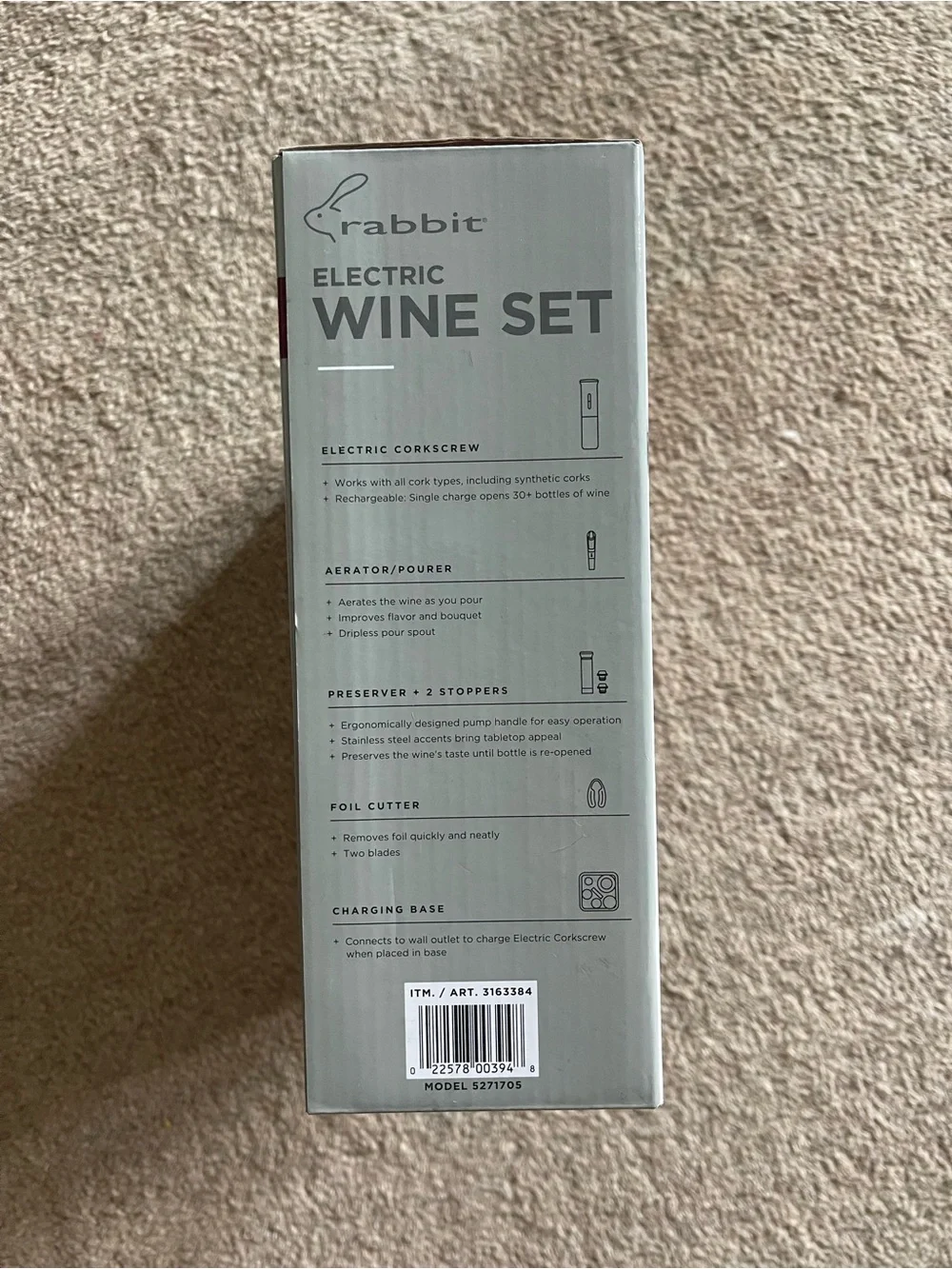 Rabbit Electric Wine Set - Black and Stainless Steel BRAND NEW 🆕 MSRP: $85